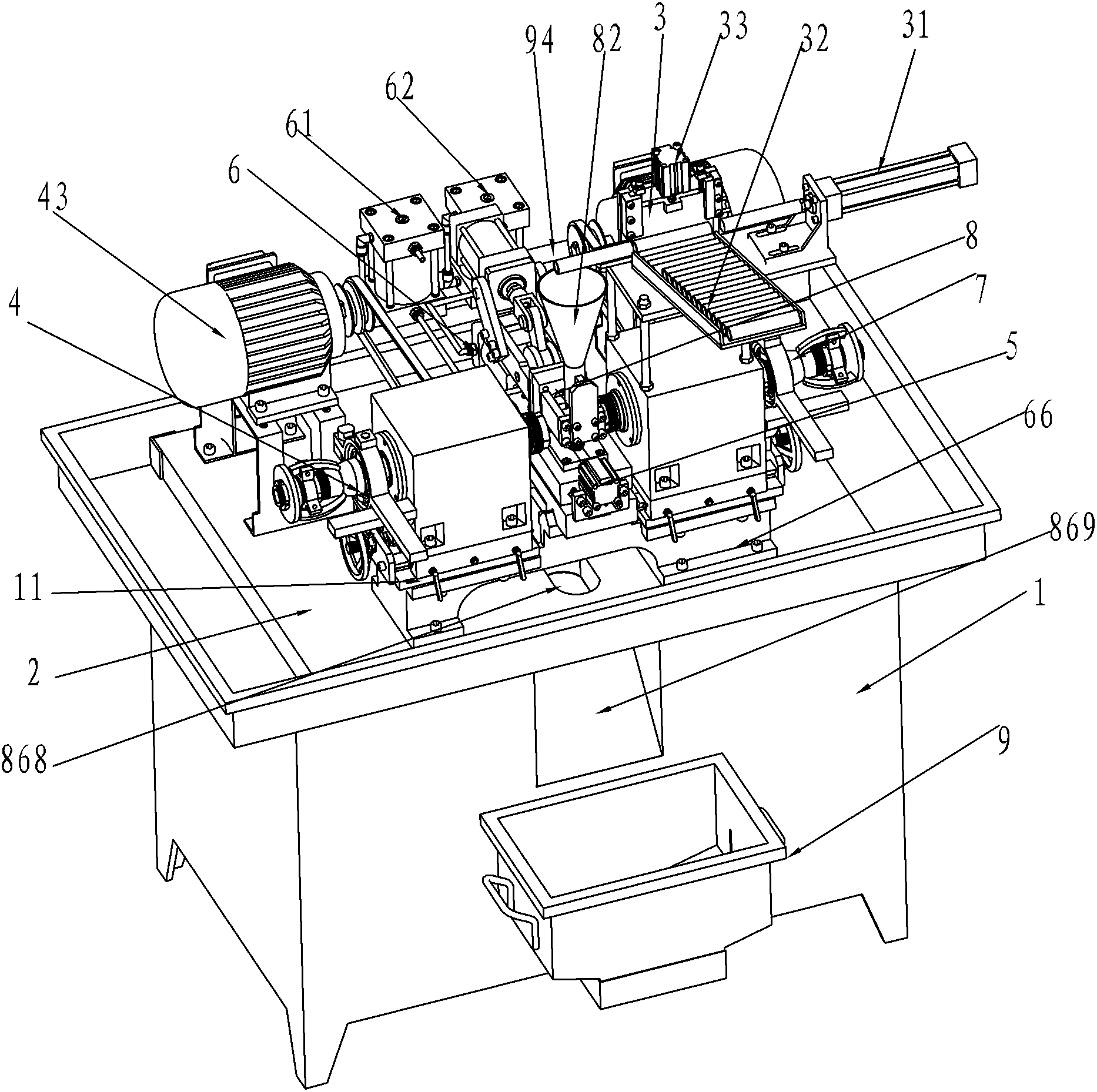 Automatic double-head milling machine