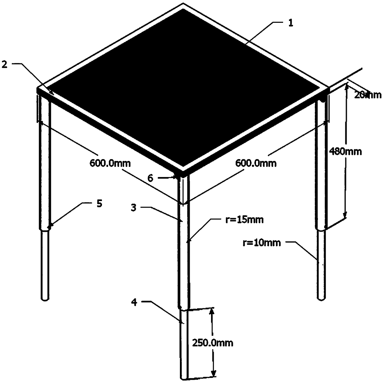 Net-less square table tennis table and competition rule for same