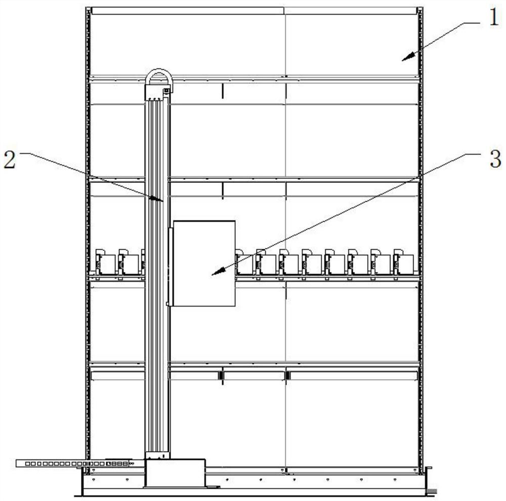 Modularized expansion type intelligent goods taking transmission device based on traditional retail goods shelf