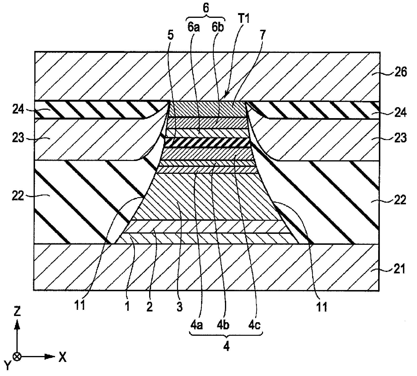 Tunneling magnetic sensor including tio-based insulating barrier layer and method for producing the same