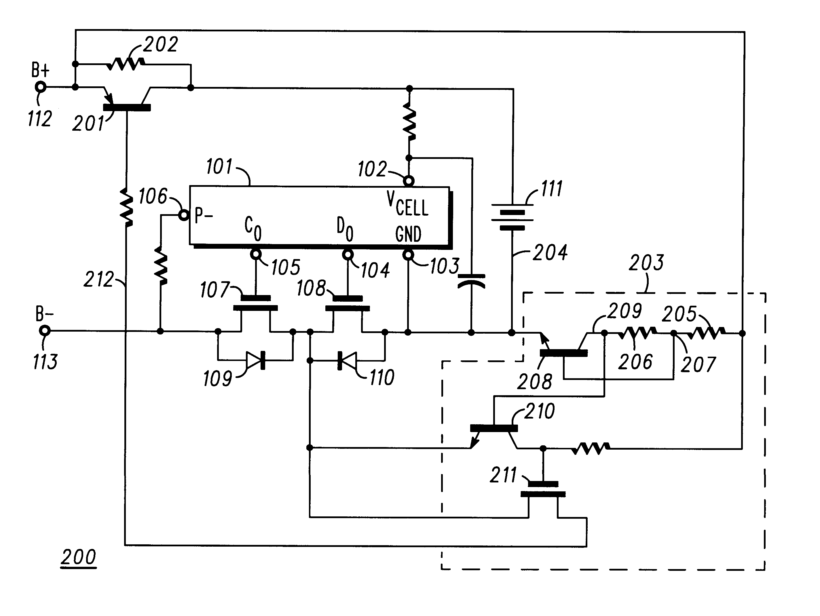 Battery charging circuit with undervoltage current control