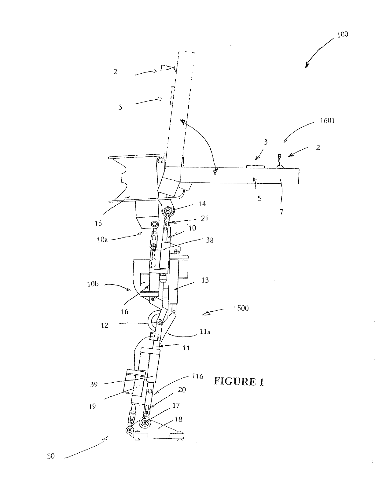 Self contained powered exoskeleton walker for a disabled user