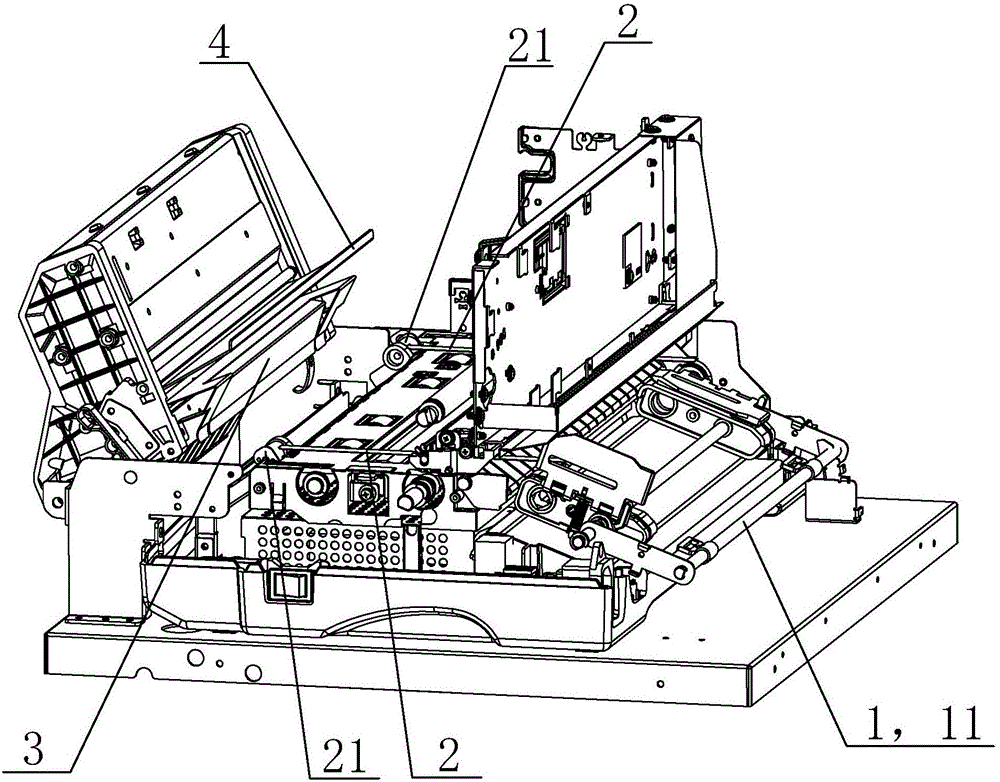 Needle printer sheet separation structure