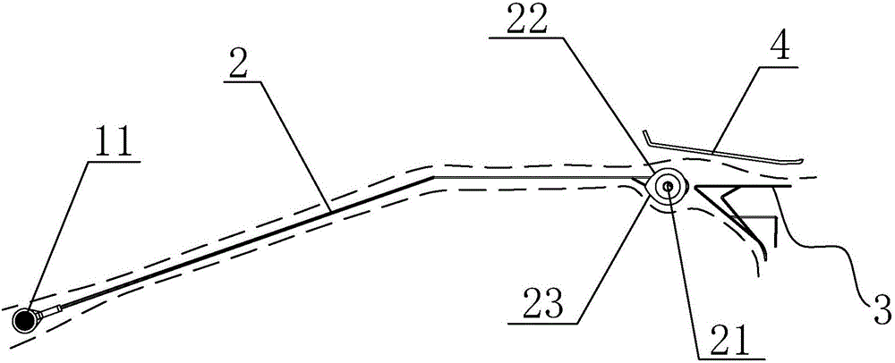 Needle printer sheet separation structure