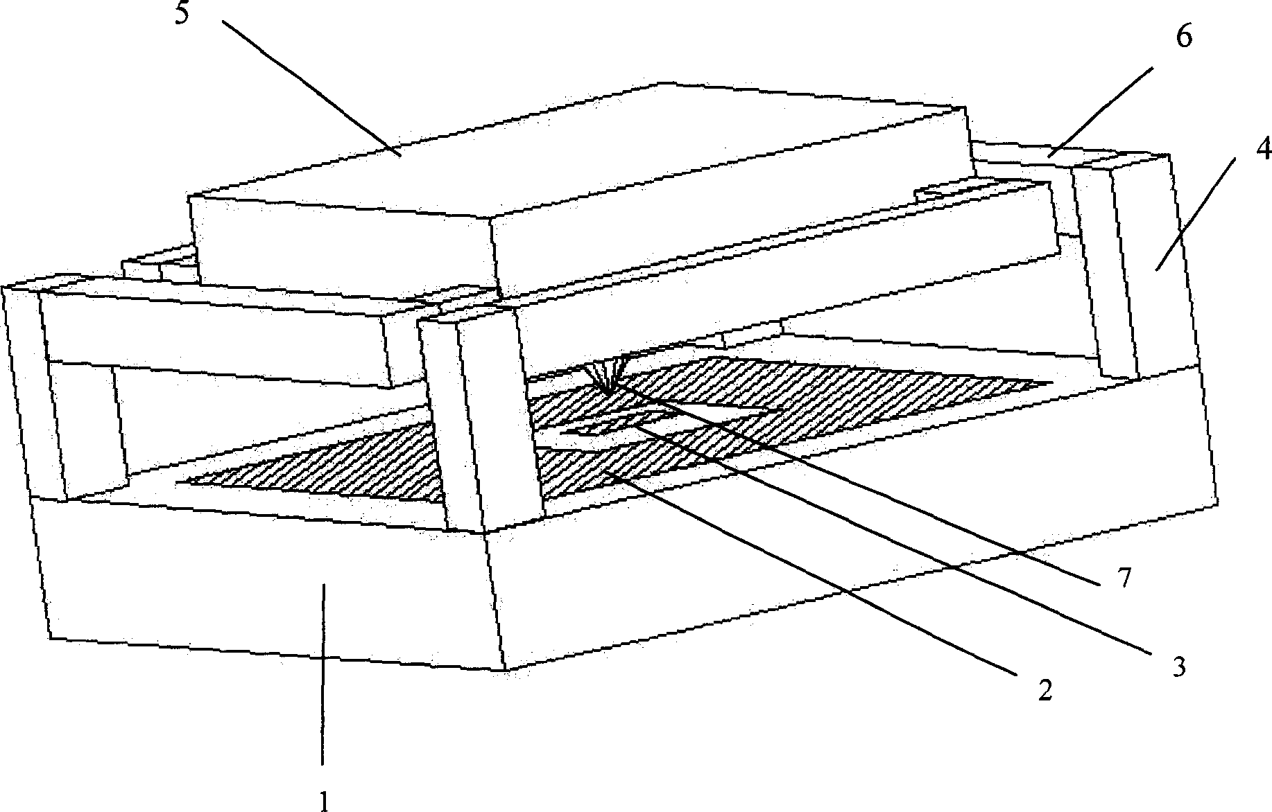 High precision tunnel type accelerometer and preparation method thereof