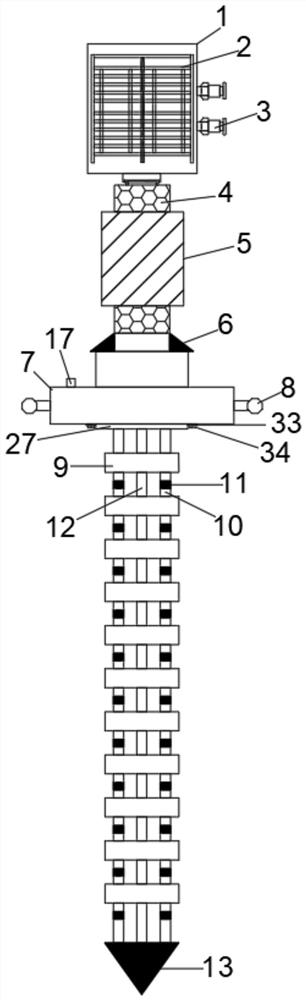 Double-branch multi-point thermocouple