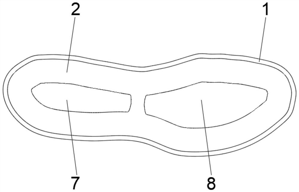 Anti-skid wear-resistant reinforced sole