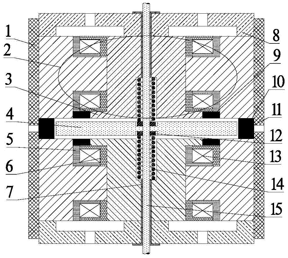 Multi-permanent radial multi-coil combined high-speed bidirectional electromagnet