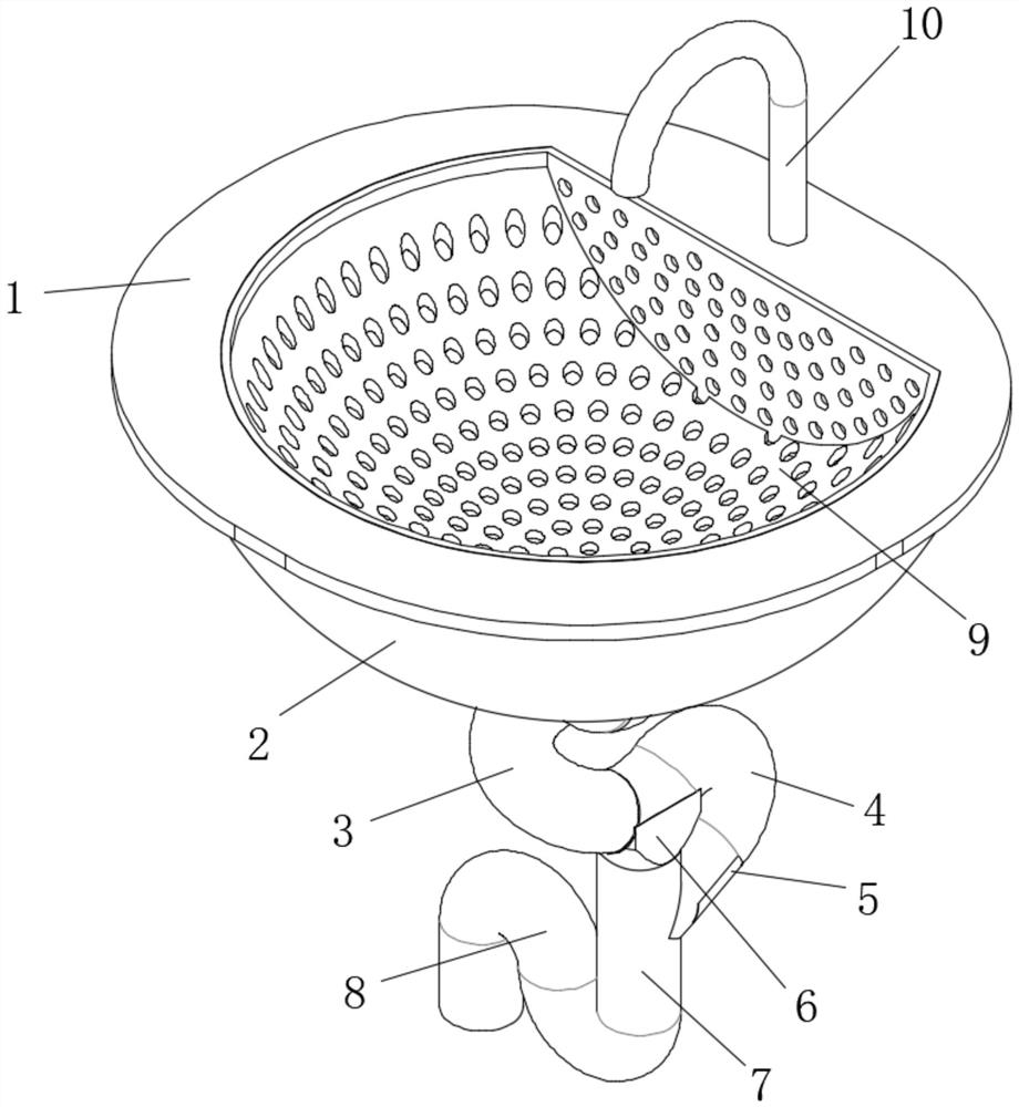 Wash basin capable of efficiently filtering impurities