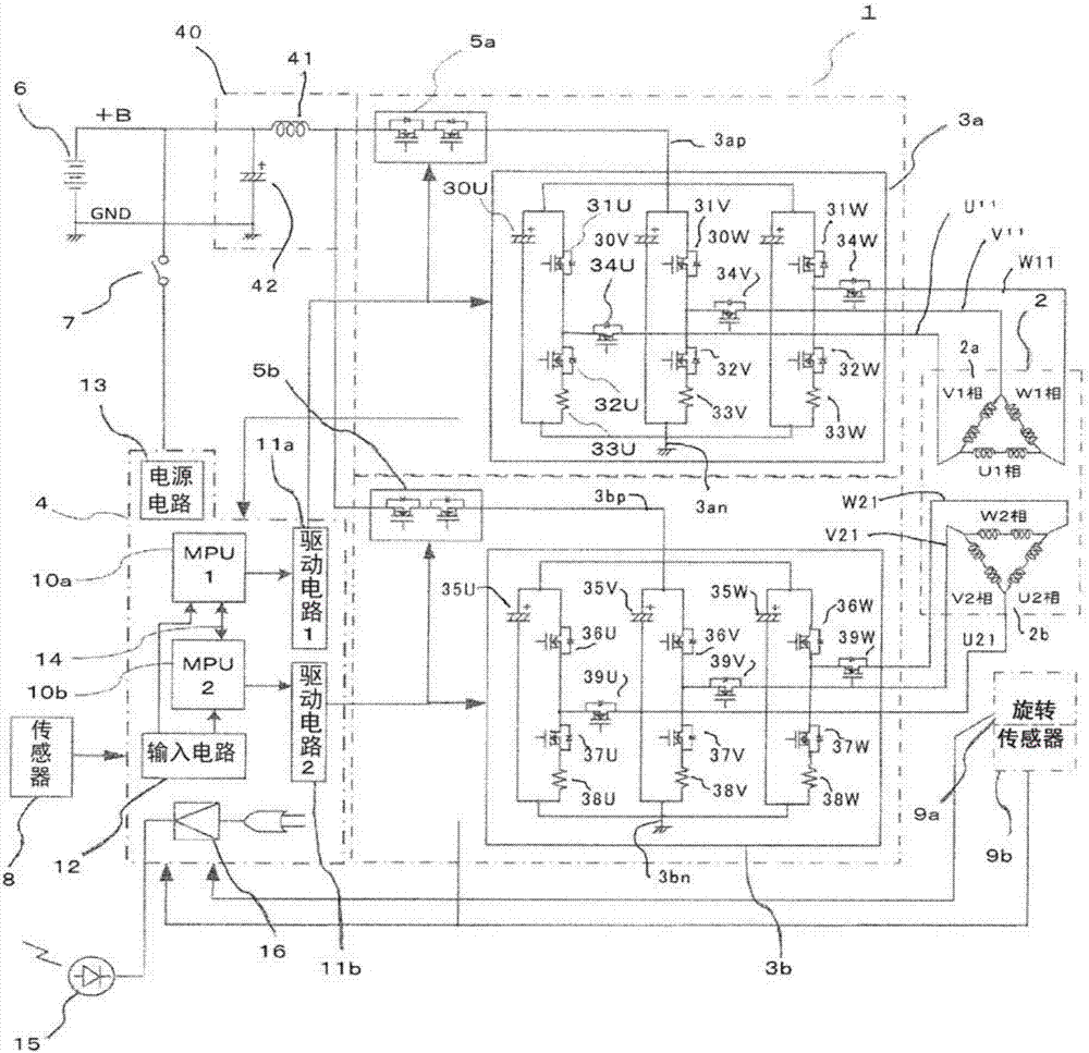 Electric drive device, and electric power steering device