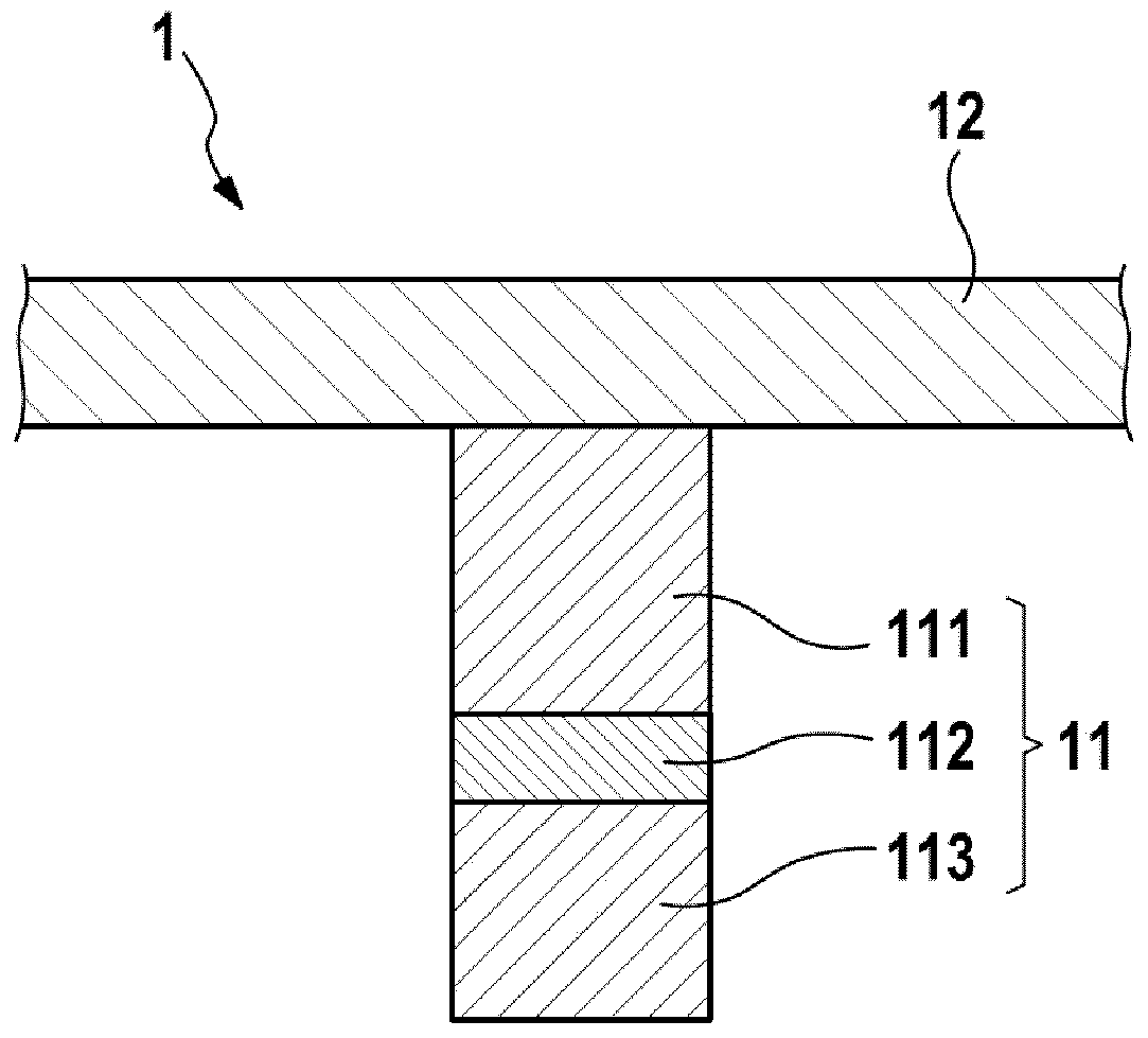 Surroundings sensing device with ultrasonic converter and motor vehicle with such surroundings sensing device