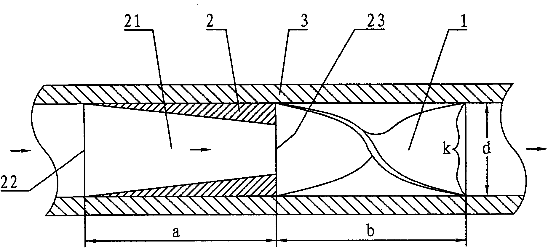 Reinforced heat transfer pipe with spinning disks