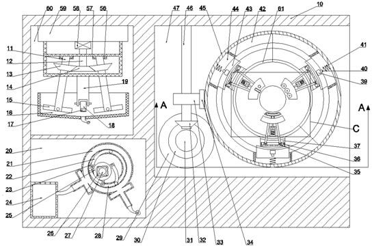 Self-adaptive concrete stand column root rot repairing device