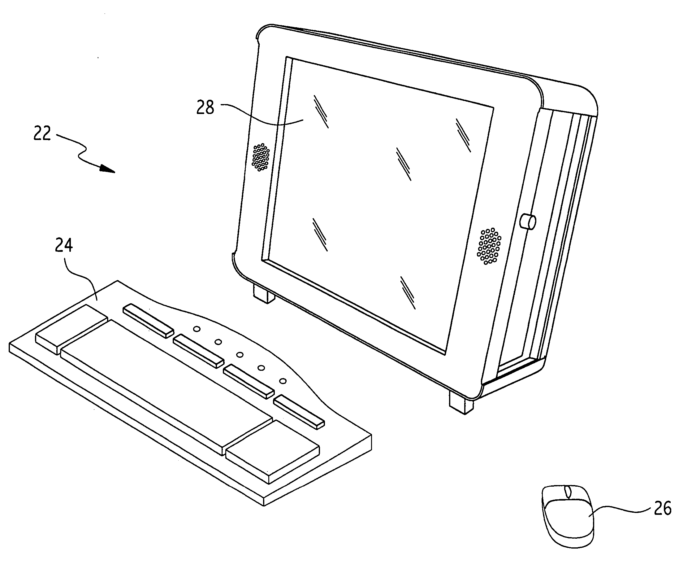 Packaging mechanism for a portable computer