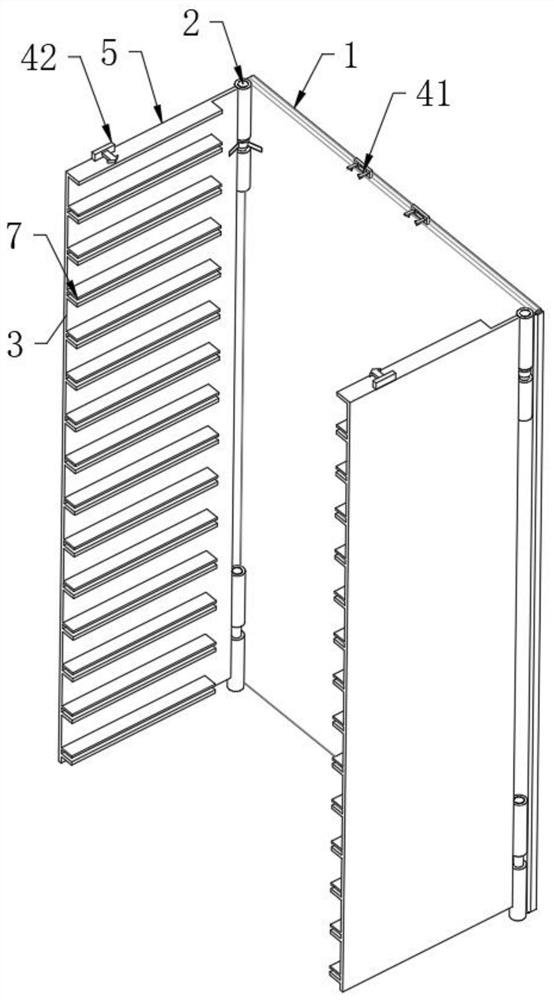 Wall-mounted folding storage case