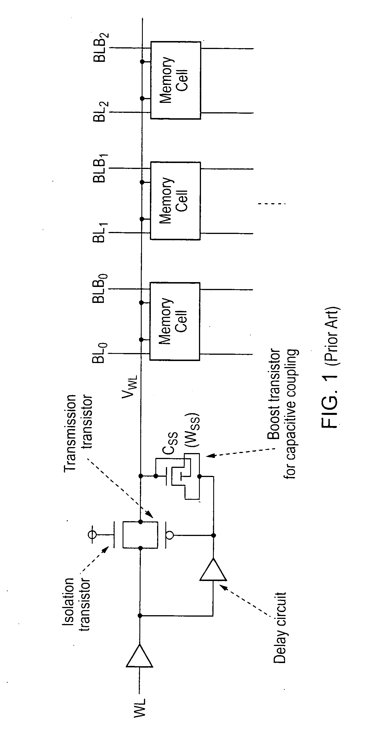 Boosting voltage levels applied to an access control line when accessing storage cells in a memory