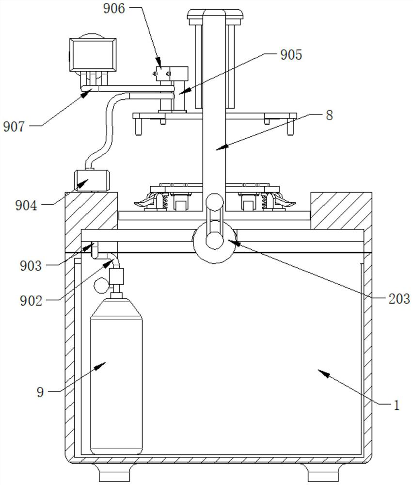Gas tightness testing device for bipolar plate of fuel cell