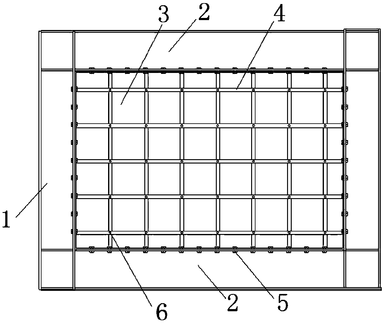 Easy-to-install double-layered steel plate shear wall structure with dense rib stiffening