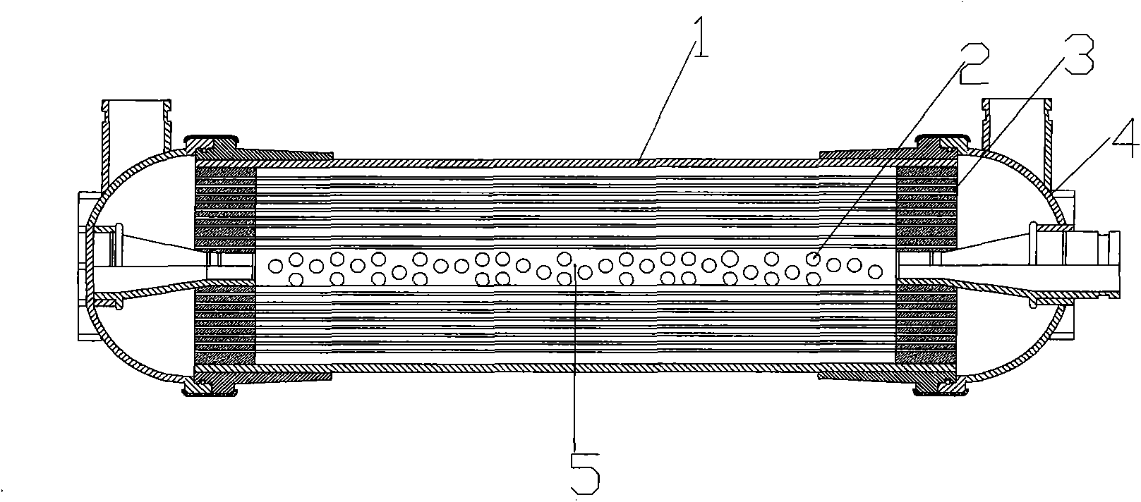 Hollow fiber ultra-filtration membrane assembly having improved central conduit structure