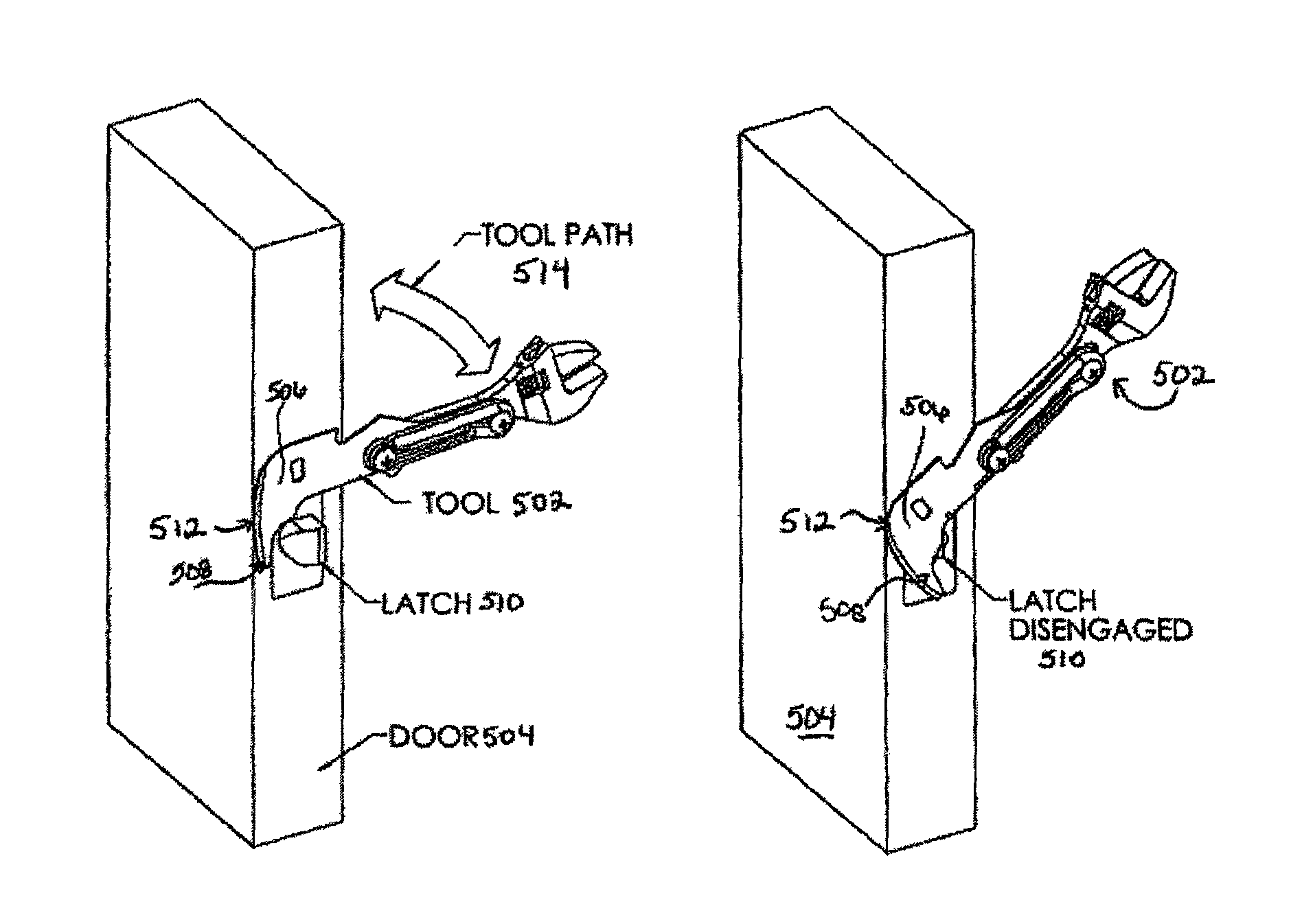 Utility tool and method of opening a door