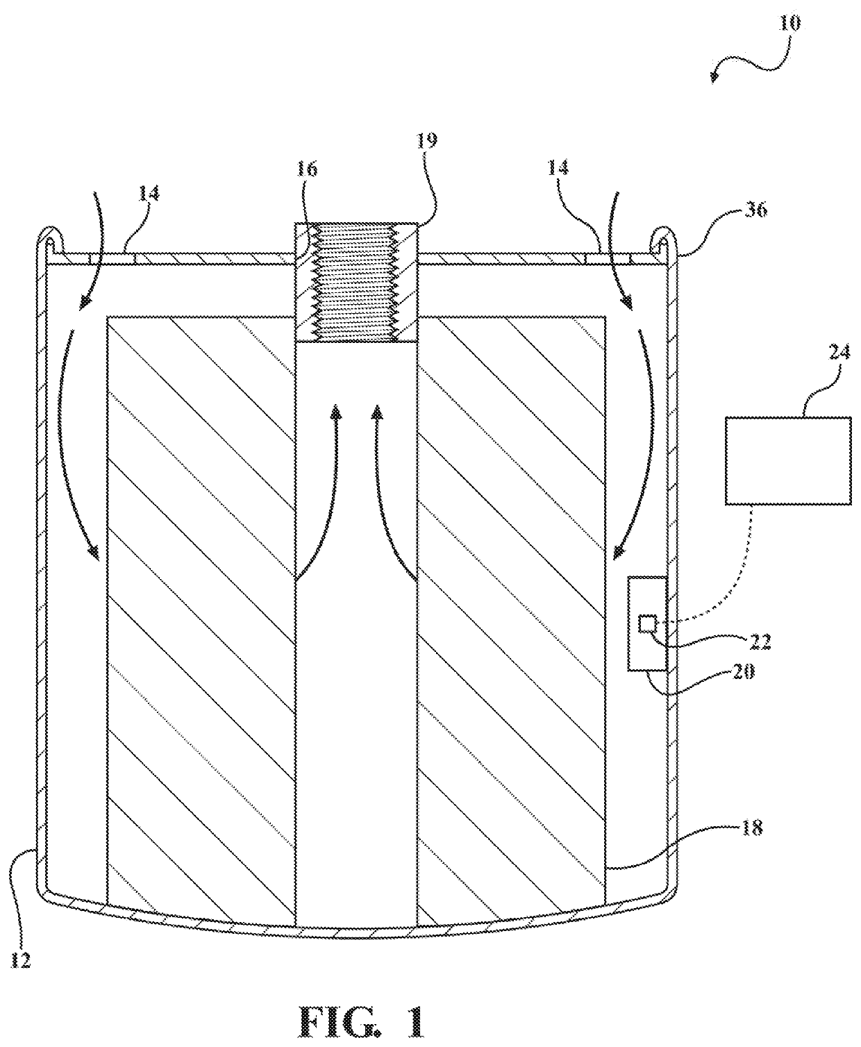 Disposable filter including an integrated sensor assembly