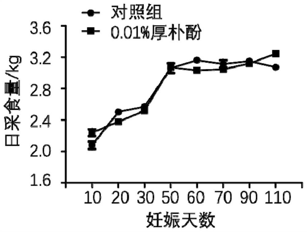 Application of magnolol in improving reproductive performance of sows