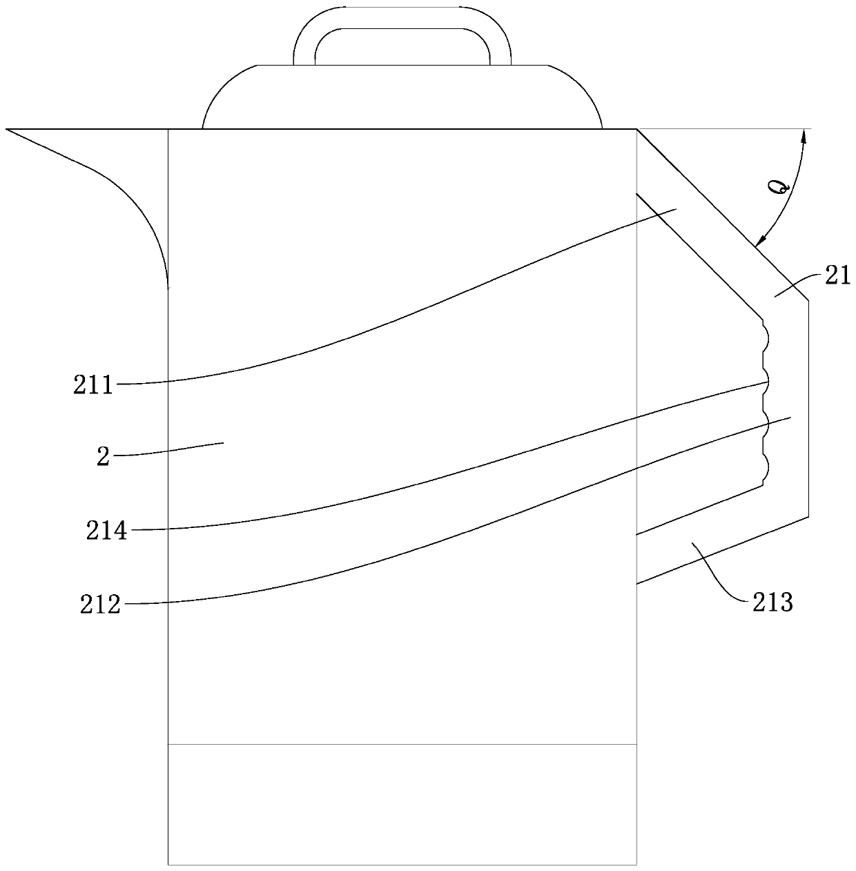 Electric kettle convenient for draining residual water