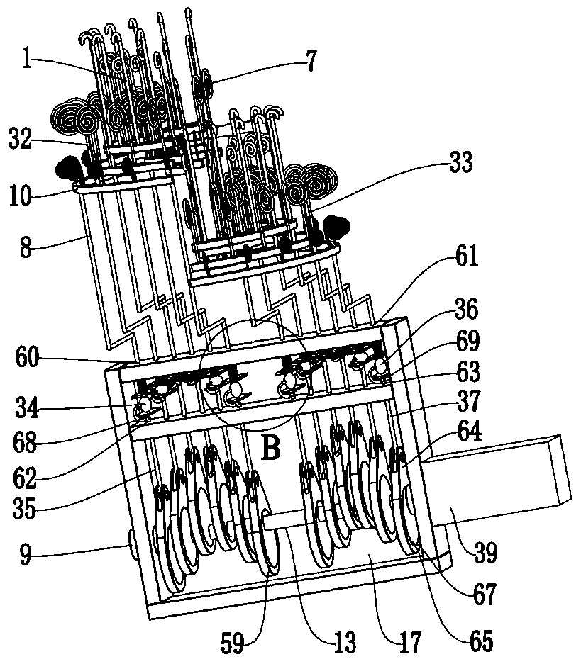 Hovenia acerba pneumatic type interval harvesting malposition multi-seed conflict type positioning splitting device