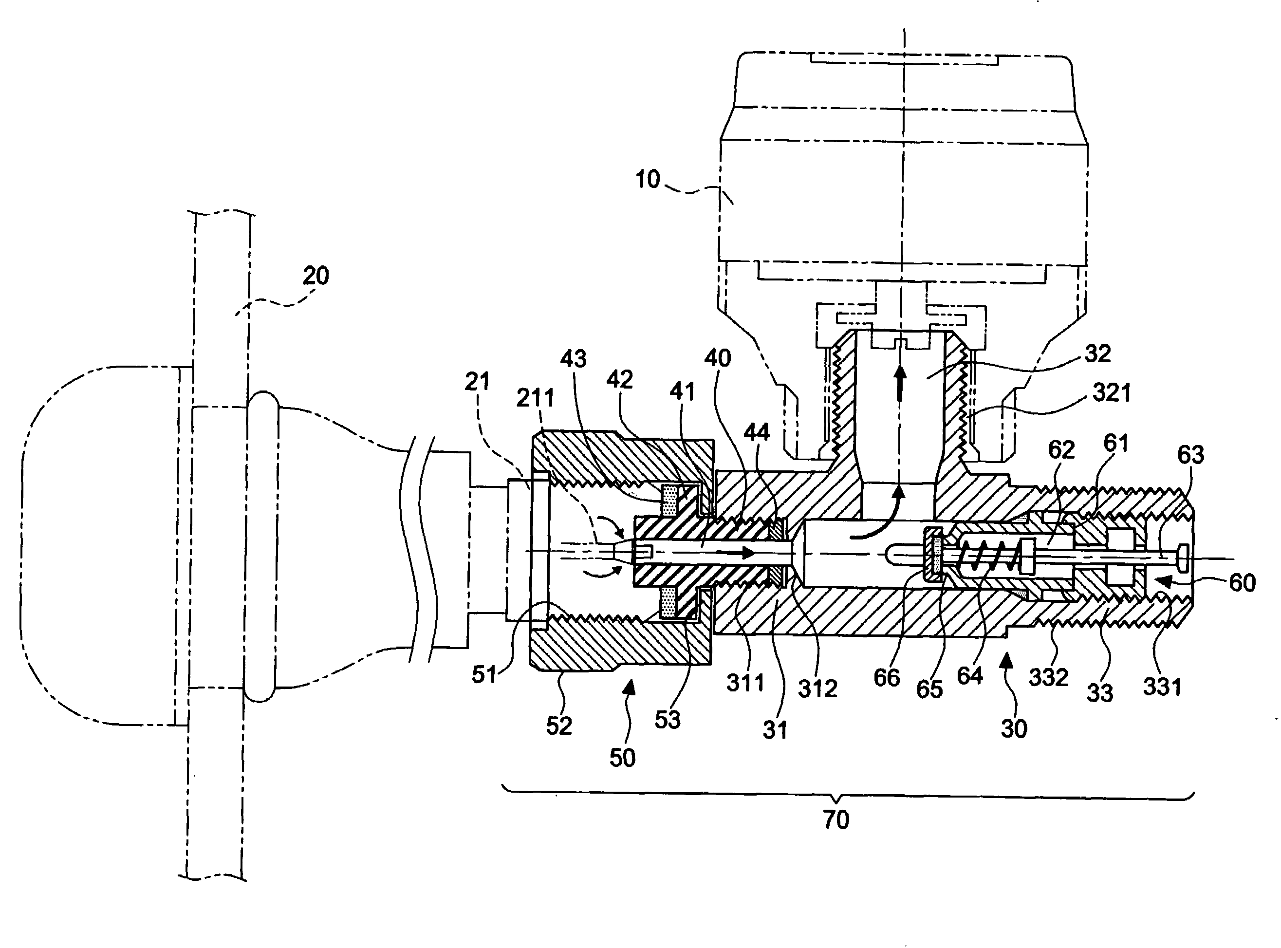 Connecting assembly for a wireless tire pressure monitoring apparatus