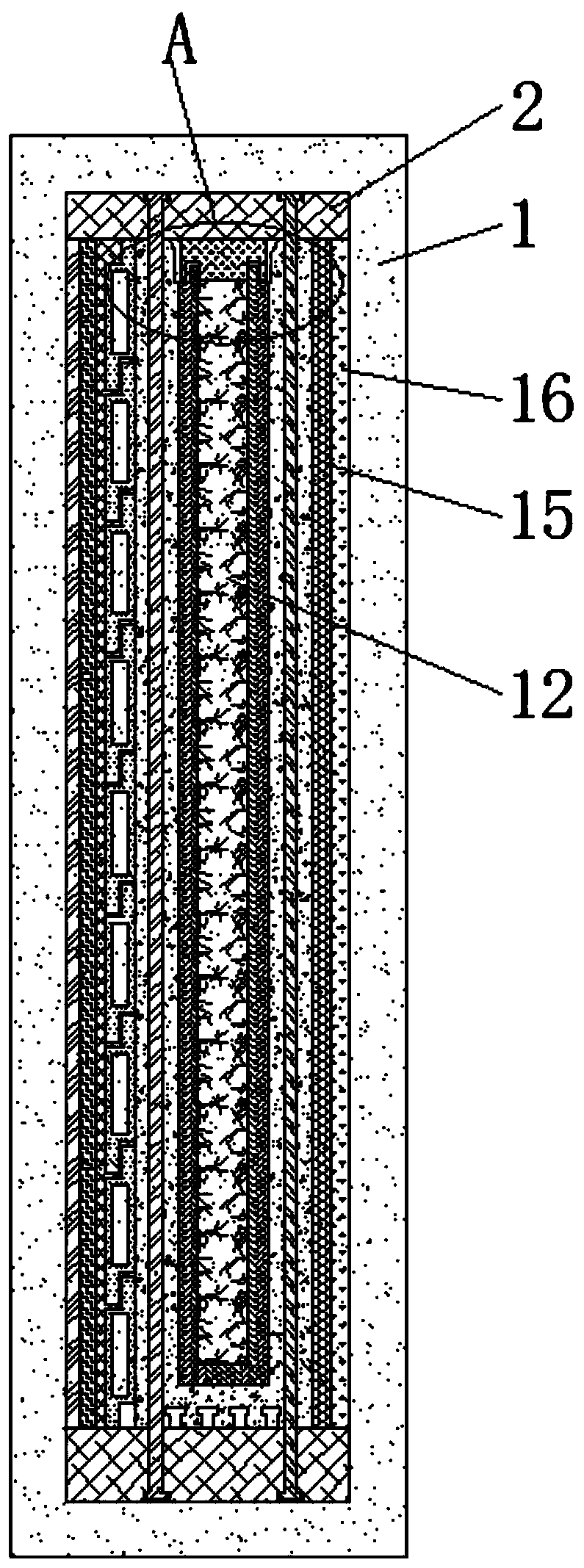 Fireproof anti-seepage building envelope structure and construction method thereof