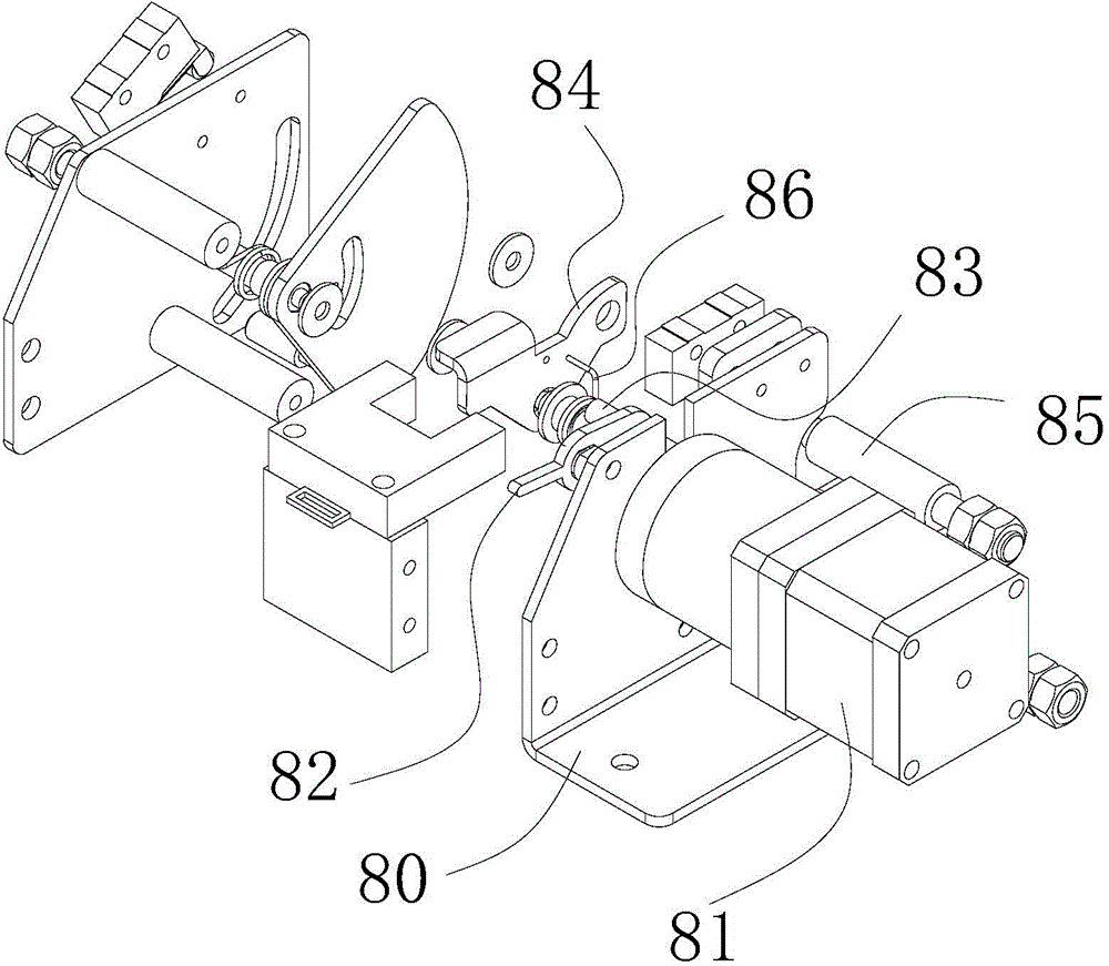 Edge pressing and feeding mechanism of connected packaging bag slitting unit
