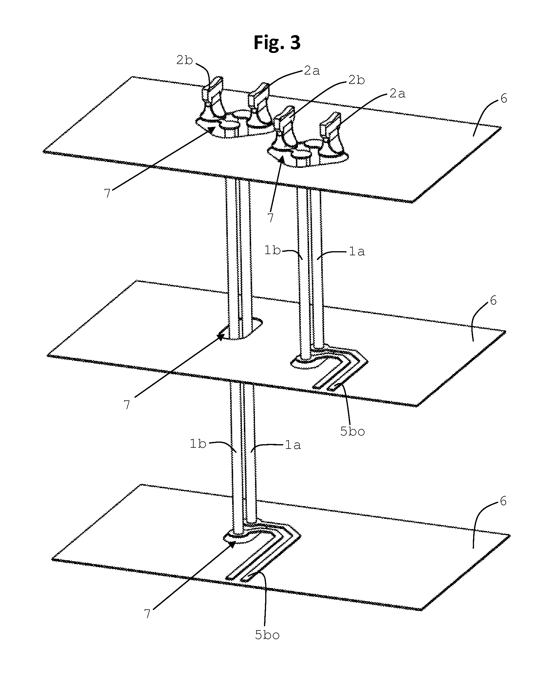 Via structure for transmitting differential signals