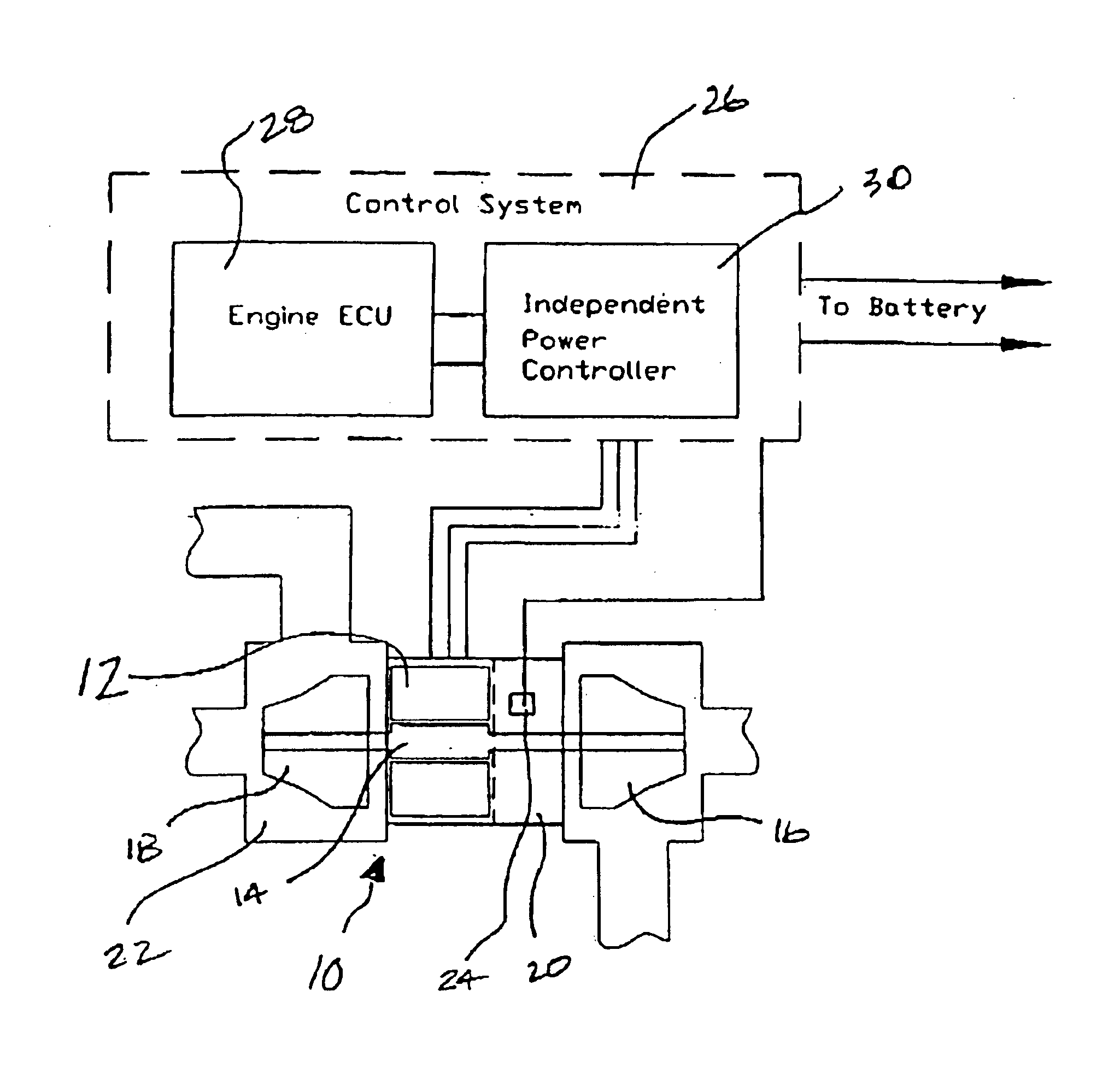 Oil pressure detector for electric assisted turbocharger