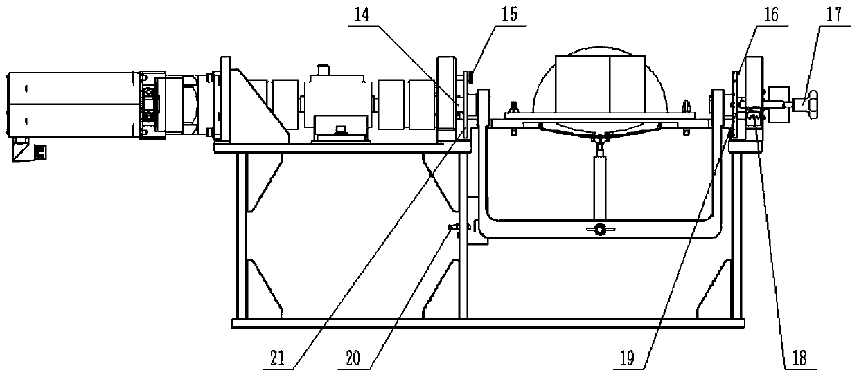 Loading test device for electric folding and unfolding mechanism of airplane illuminating lamp