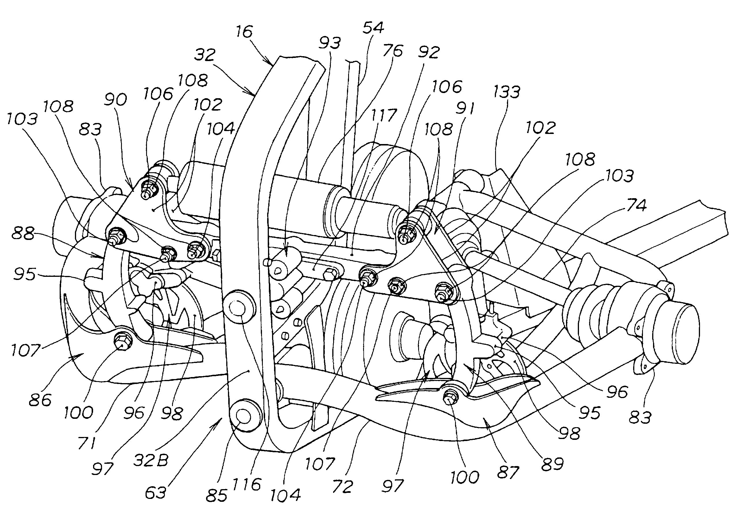 Motortricycle with oscillation mechanism