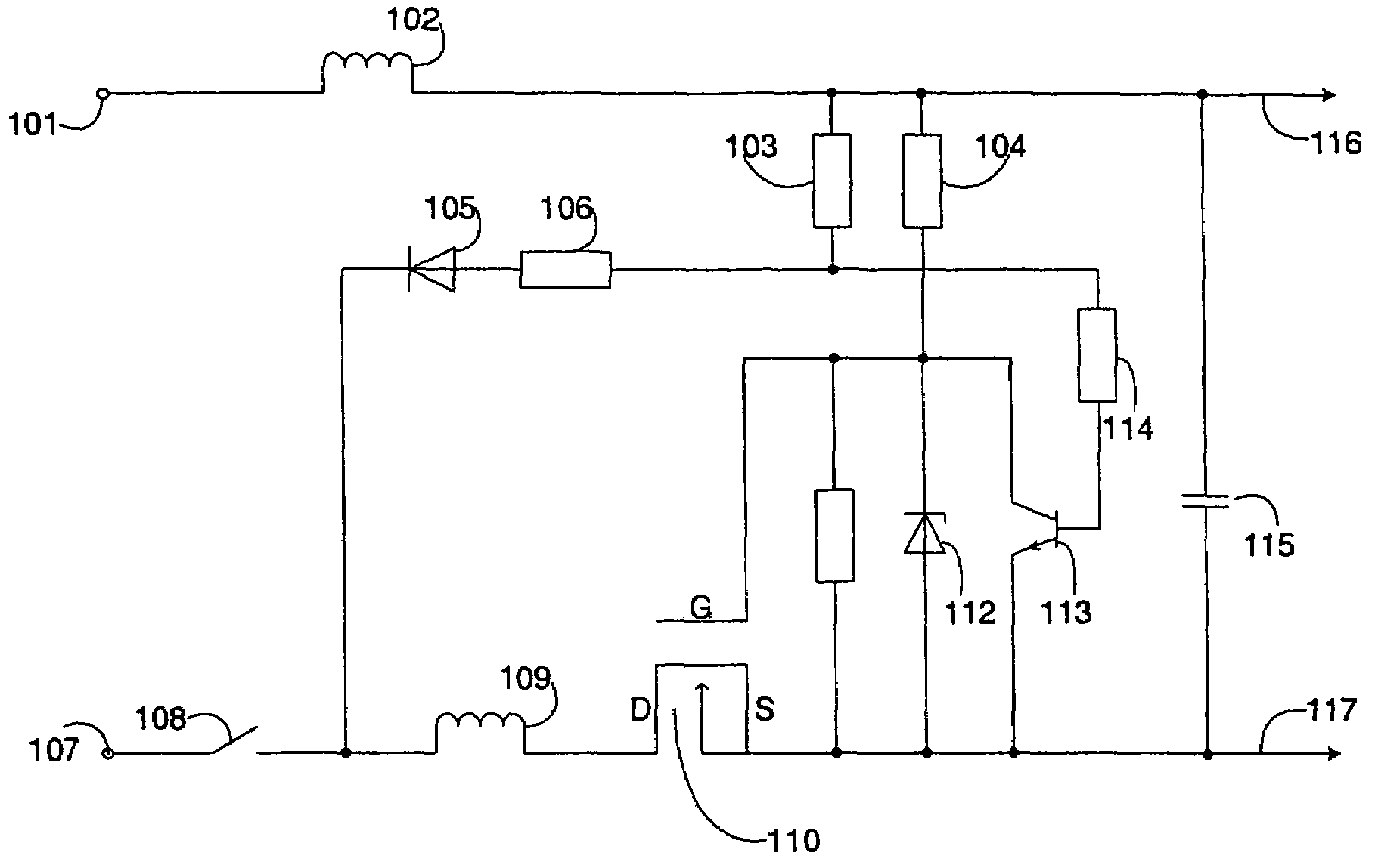 Polarity protection implemented with a MOSFET