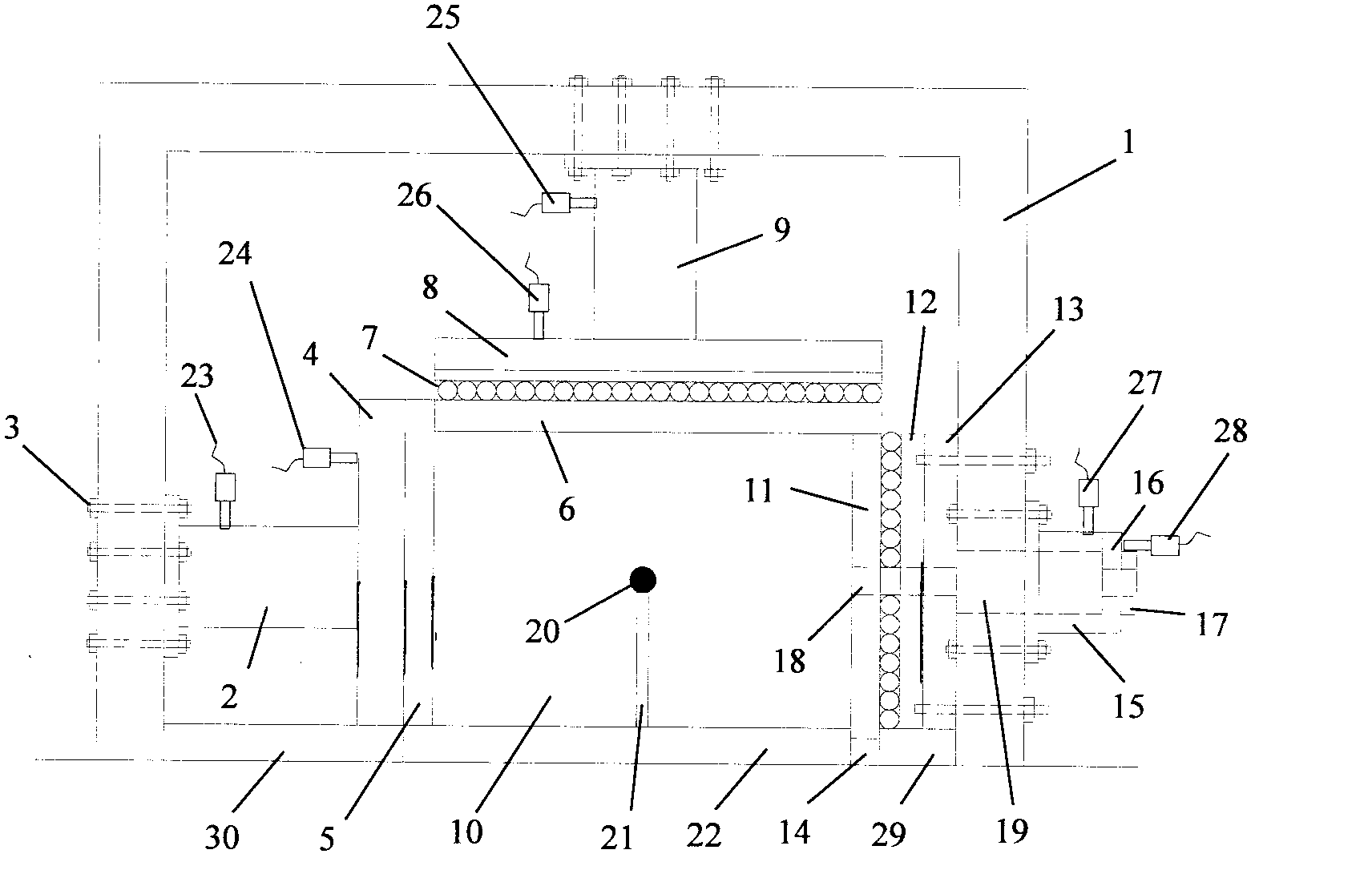 Two-dimensional visualized test device of work mechanism of anchoring system