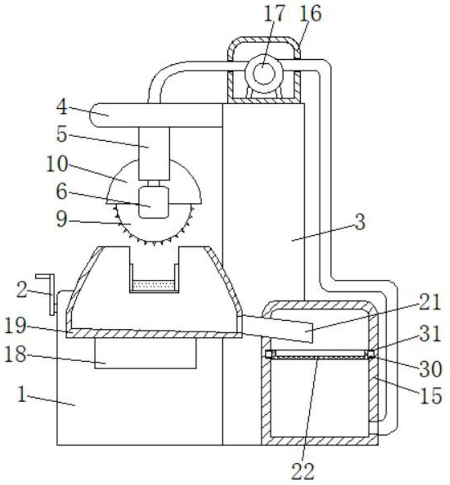 Cooling liquid sputtering prevention device for polymer synthetic new material processing