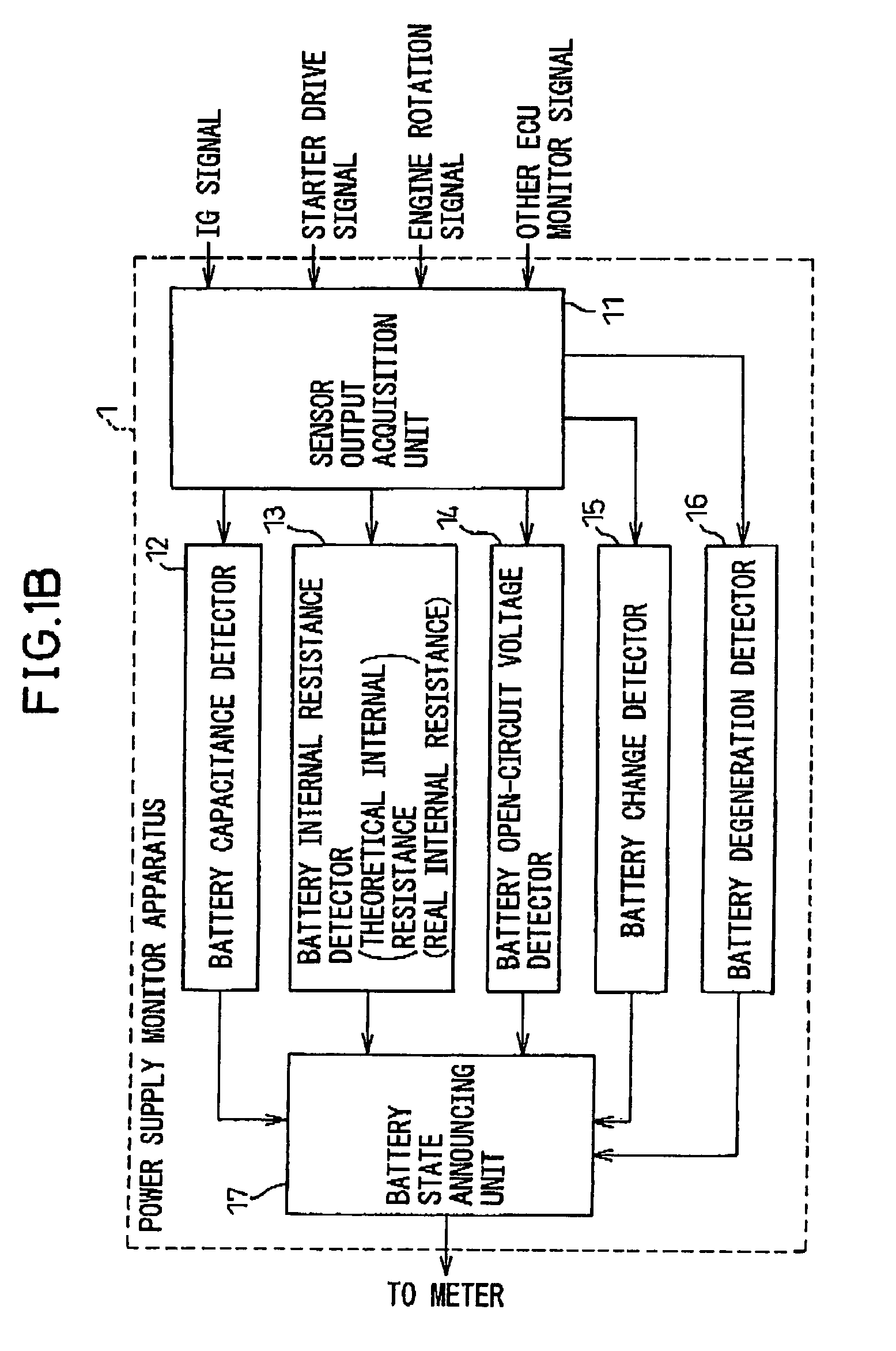 Vehicle battery monitor apparatus and method for detecting battery change