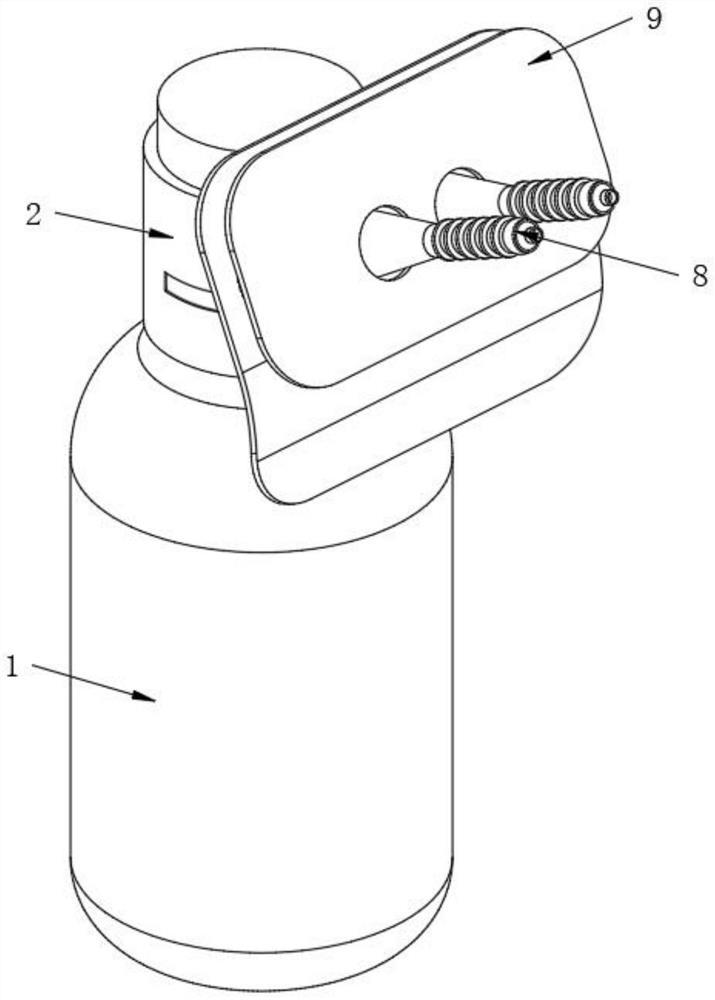 Nasal cavity double-hole type otolaryngological medicine sprayer and medicine spraying method