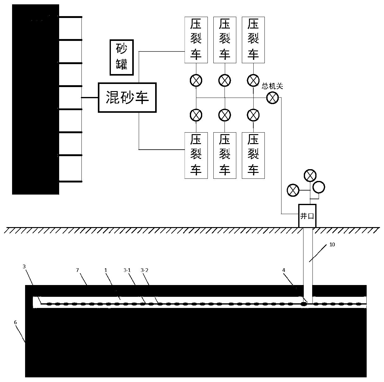 Efficient gas extraction method for up-and-down combined fracturing area of broken soft low-permeability coal seam well