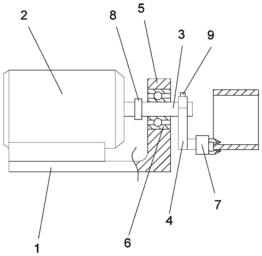 A deburring device for automobile exhaust pipe