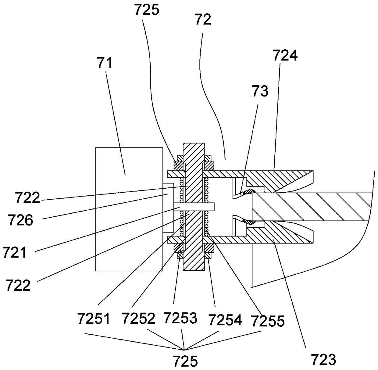 A deburring device for automobile exhaust pipe