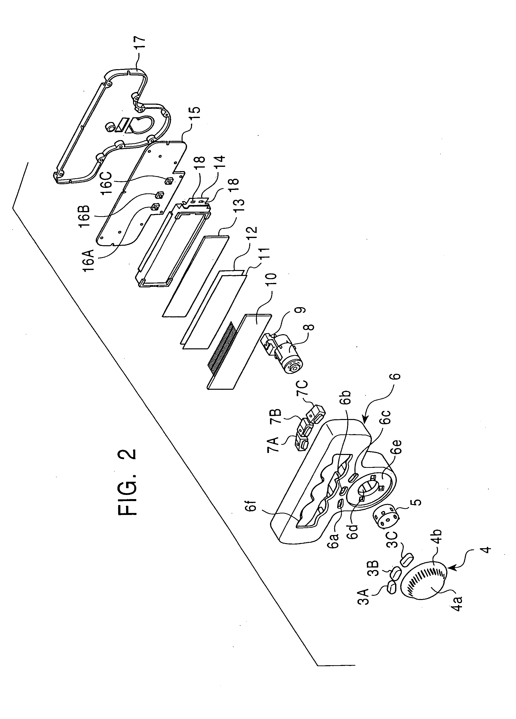 Setting device of a force feedback type