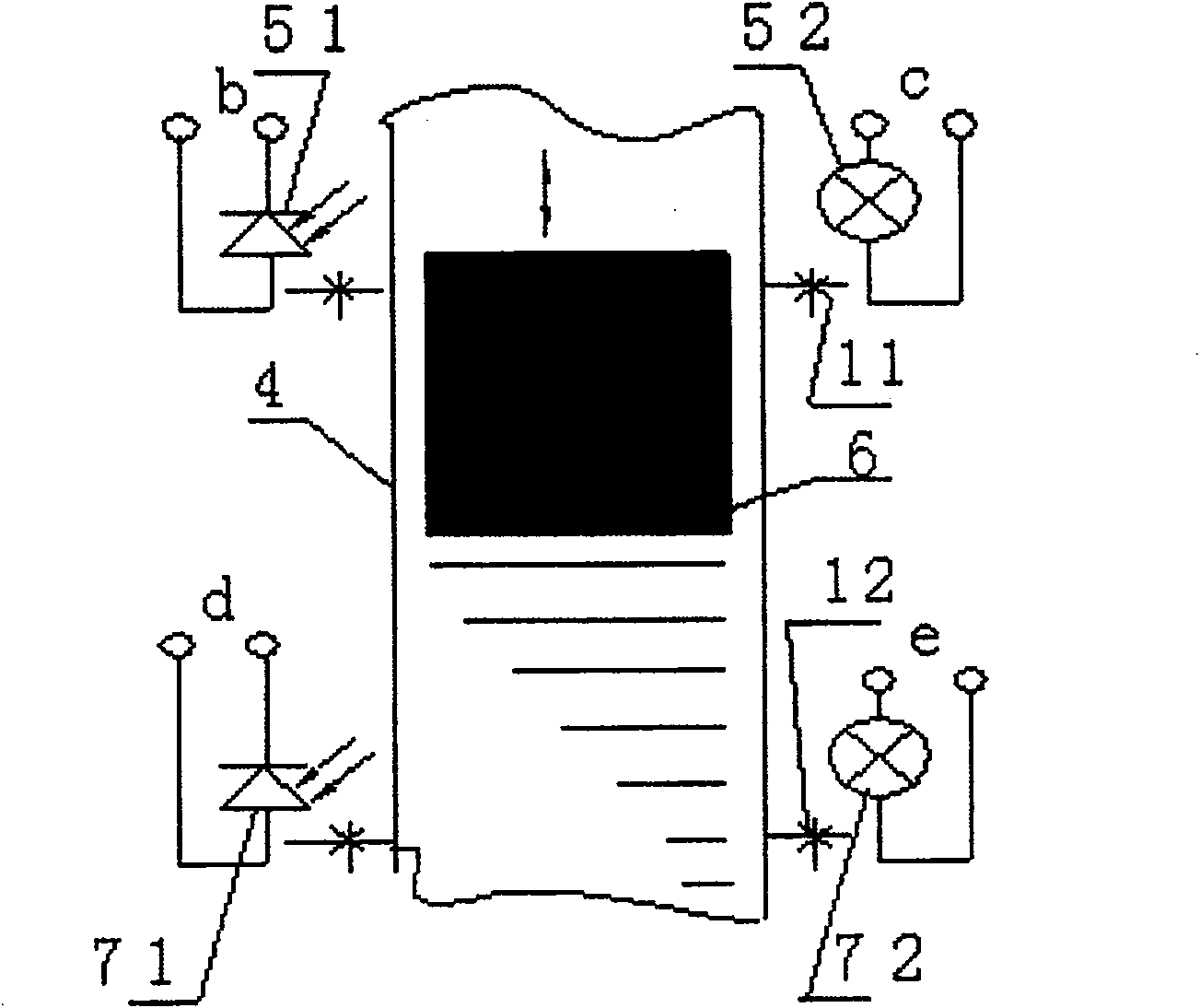 Liquid-discharging system and fractionating rectifying tower using same
