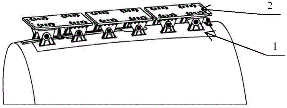 An empennage load applying device for aircraft structure strength test