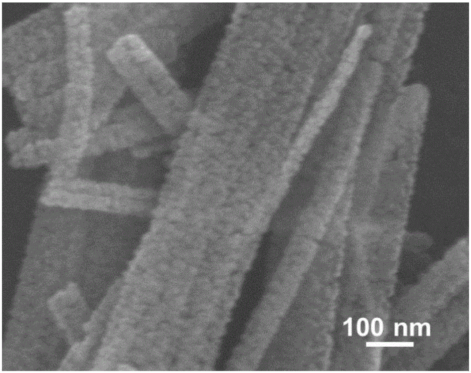 Mono-like mesoporous titanium oxynitride nanowire consisting of nano-grains same in orientation and preparation method and application of such mono-like mesoporous titanium oxynitride nanowire
