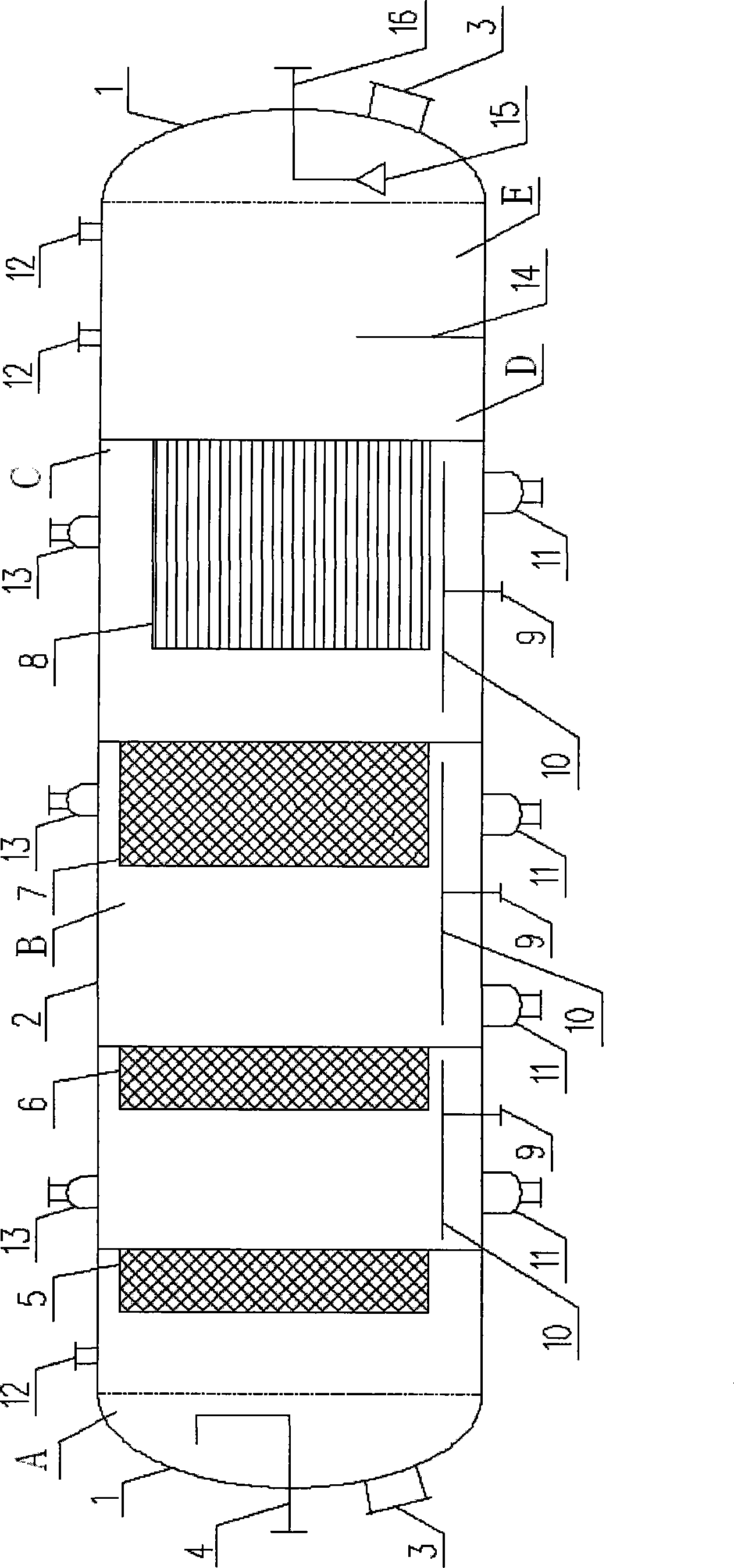 Multi-phase flow assembly type sealing coalescence oil removing apparatus