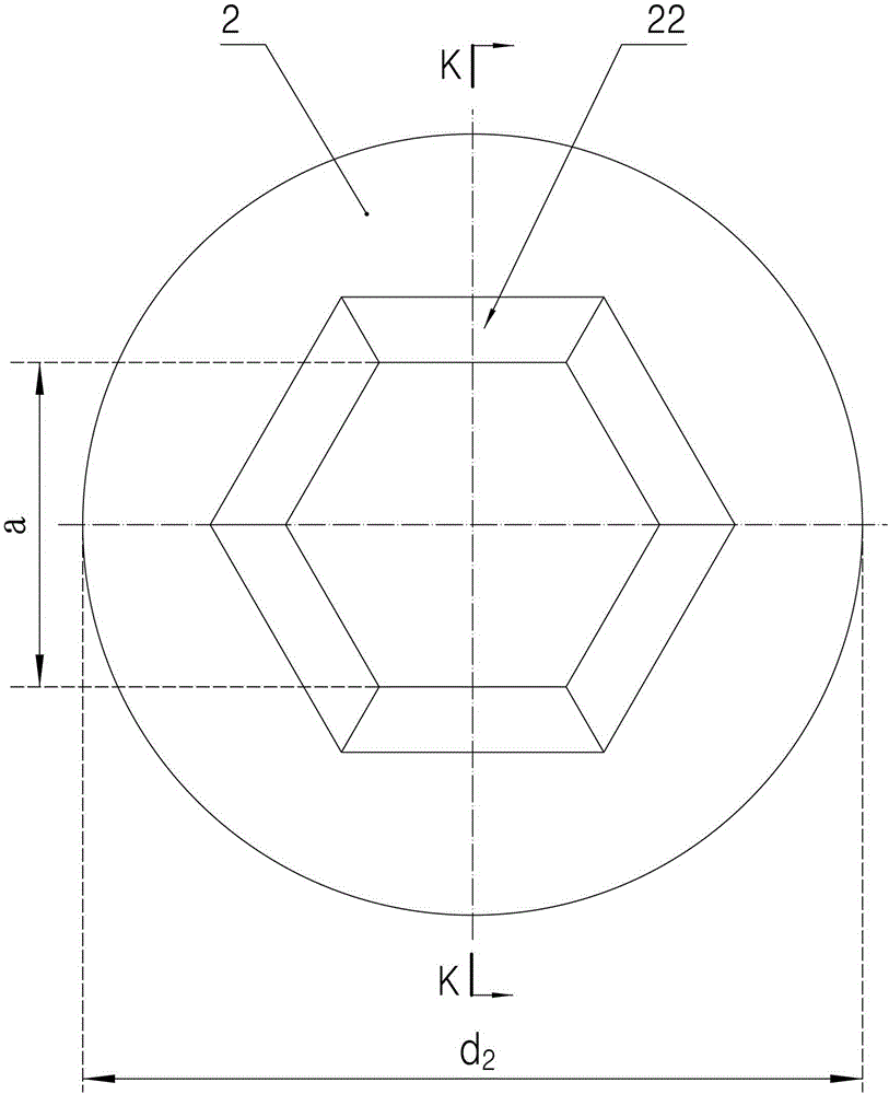Regular hexagon drawing die