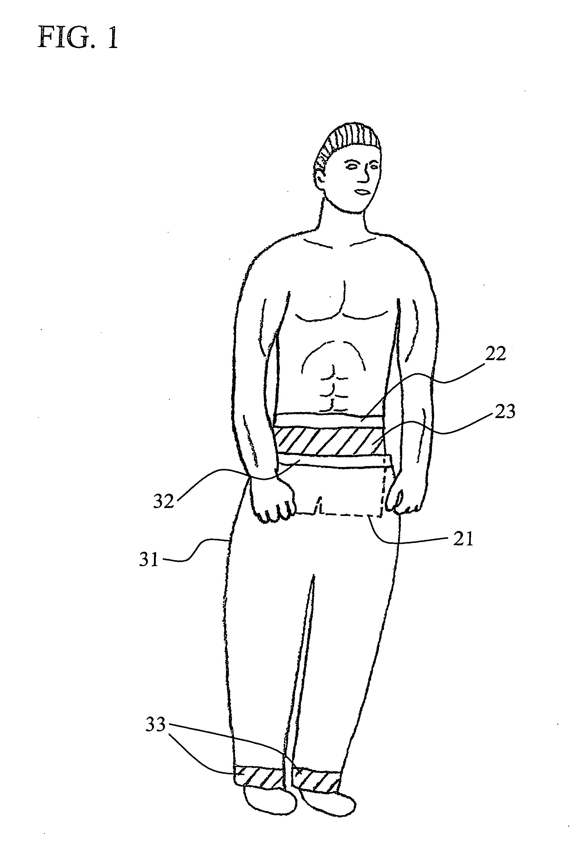 Pants construction stabilized by integral undergarment